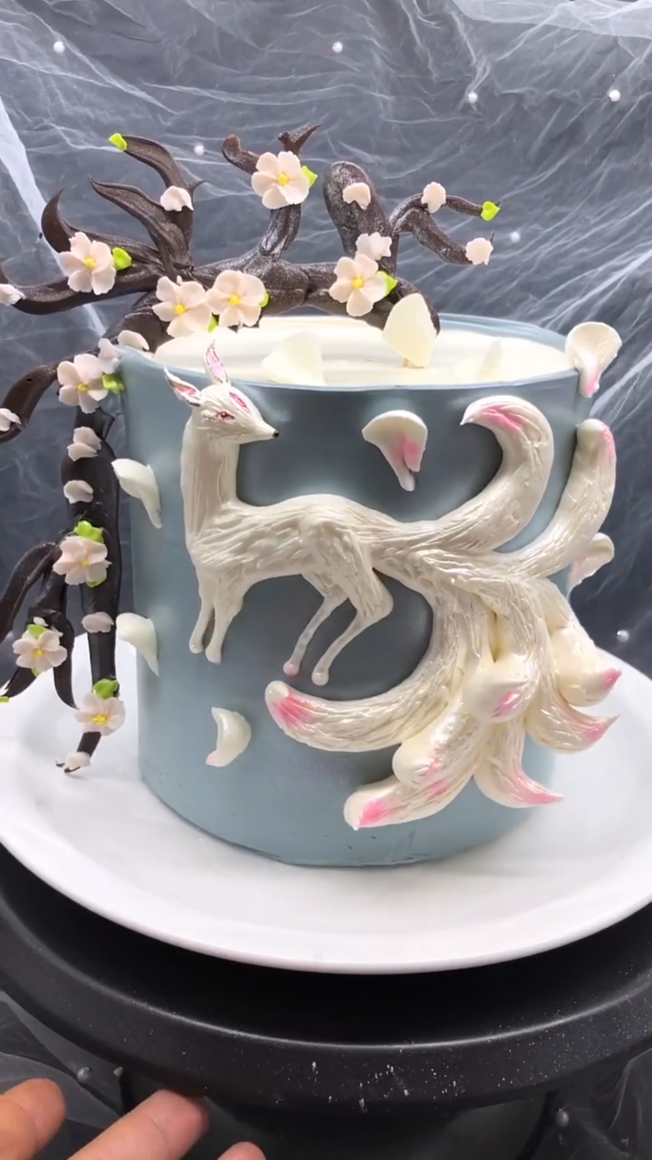 九尾狐十里桃花蛋糕