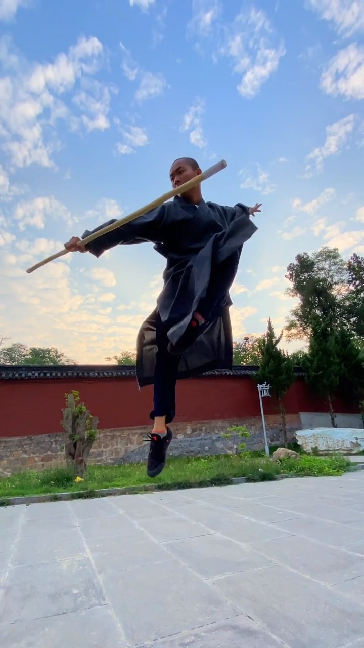 少林武僧#风雨已过,好天气好心情!