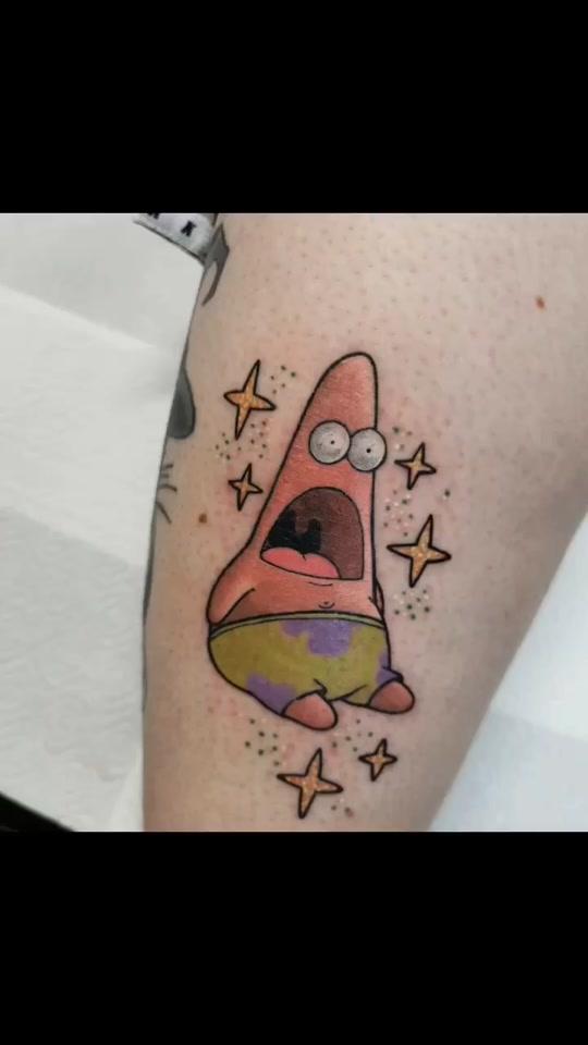 纹身 #派大星 喜欢吗?可预约