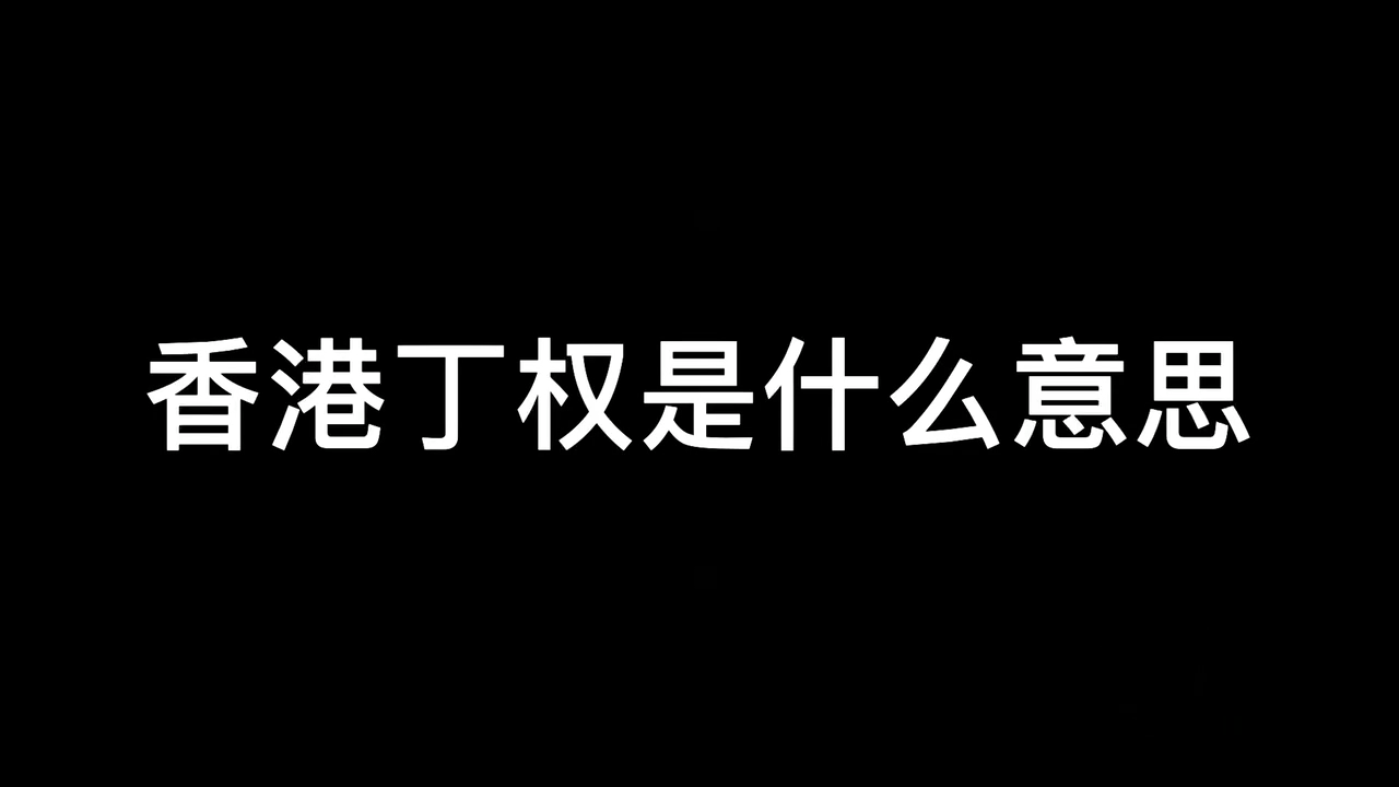 香港丁权是什么意思