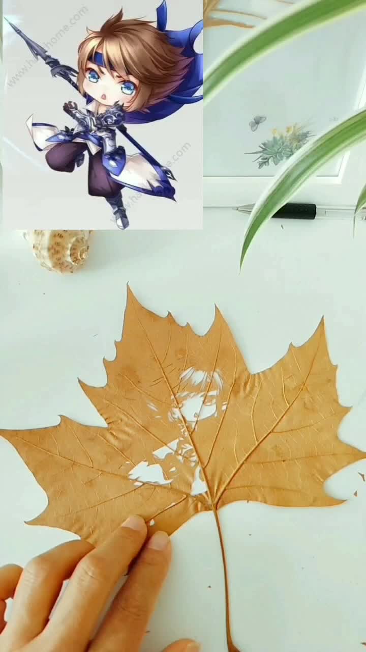 树叶上作画,王者荣耀皮肤,他是谁