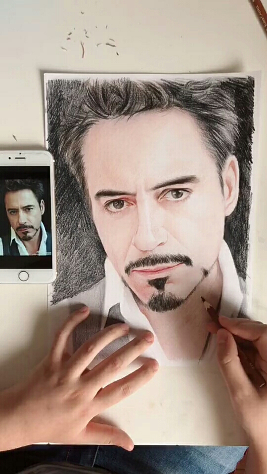 钢铁侠画像  喜欢的点个赞吧