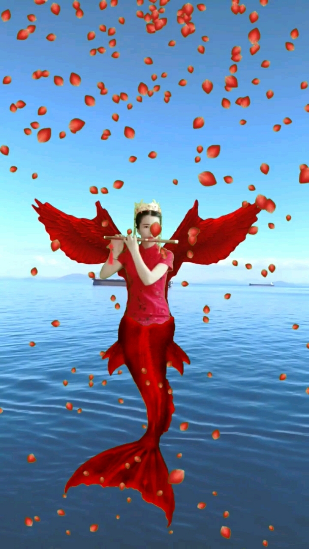 拥有翅膀的美人鱼