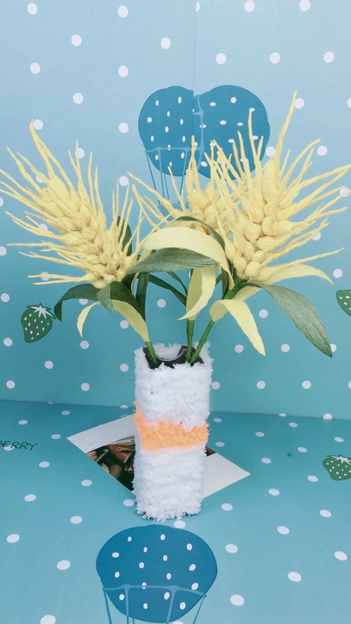 手工制作#三穗成熟黄麦穗