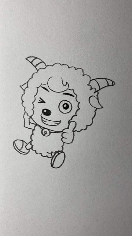 绘画教程#画最聪明的喜羊羊-全民小视频