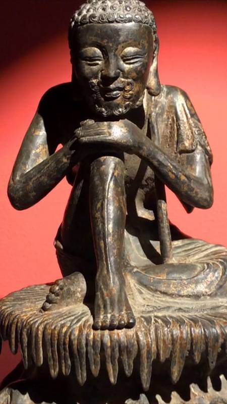 北京大羿 明代 铜 雪山大士坐像050505959595-度小视