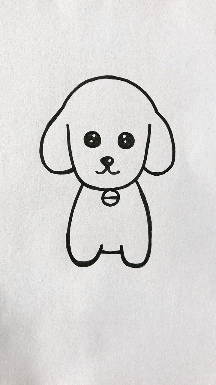 画画原来如此简单#简单画小狗,一学就会哦