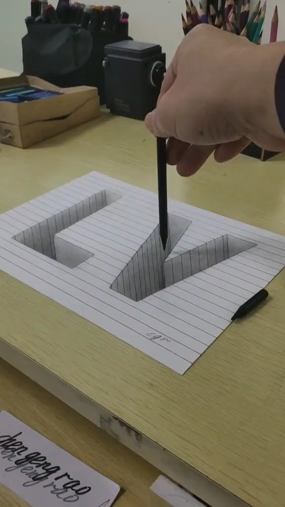 轻知计划3d立体画新的视觉感受下期上传绘画教学过程请关注留意更新