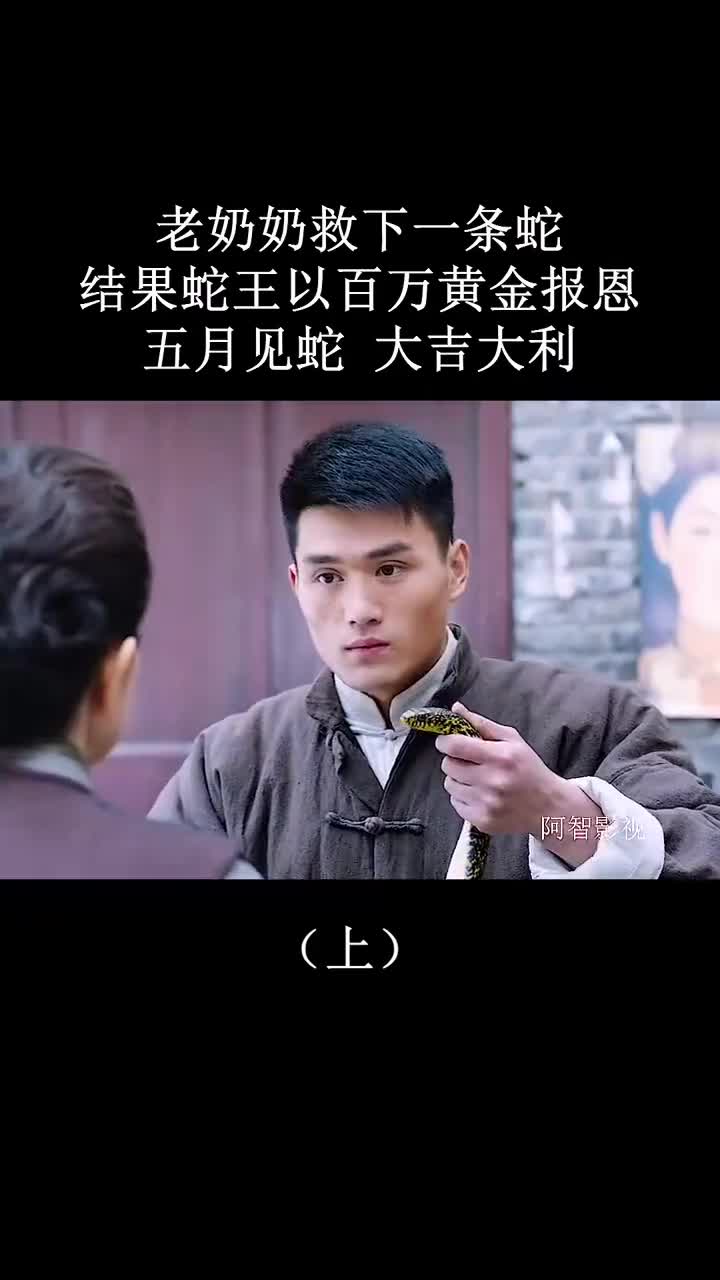 老奶奶救下了一条蛇结果蛇王百万黄金报答