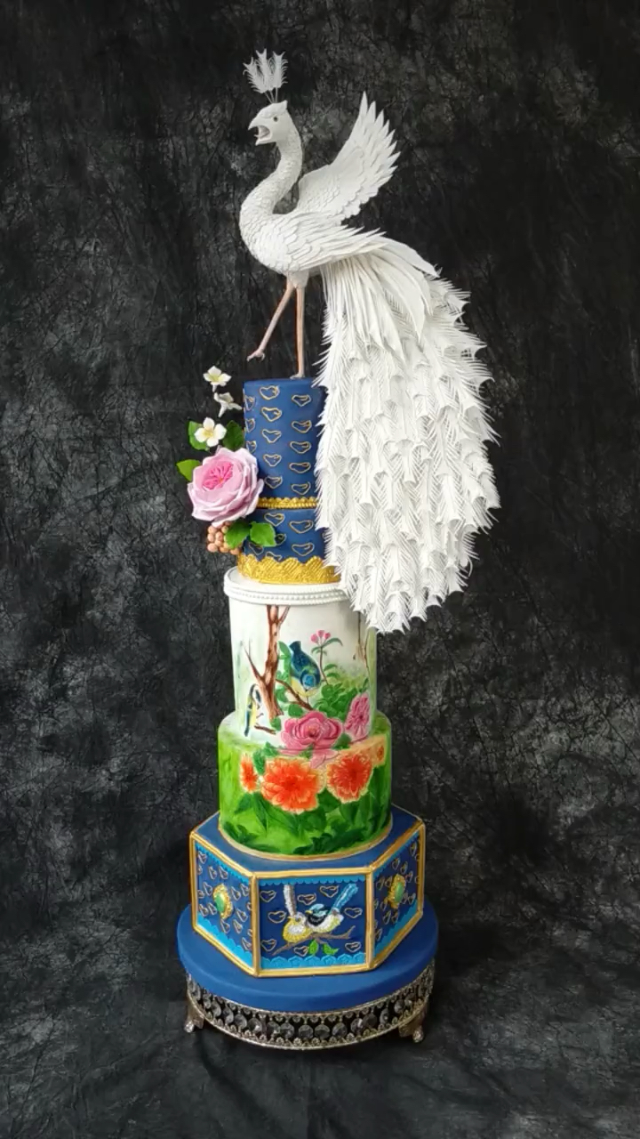 孔雀蛋糕是不是美爆了!