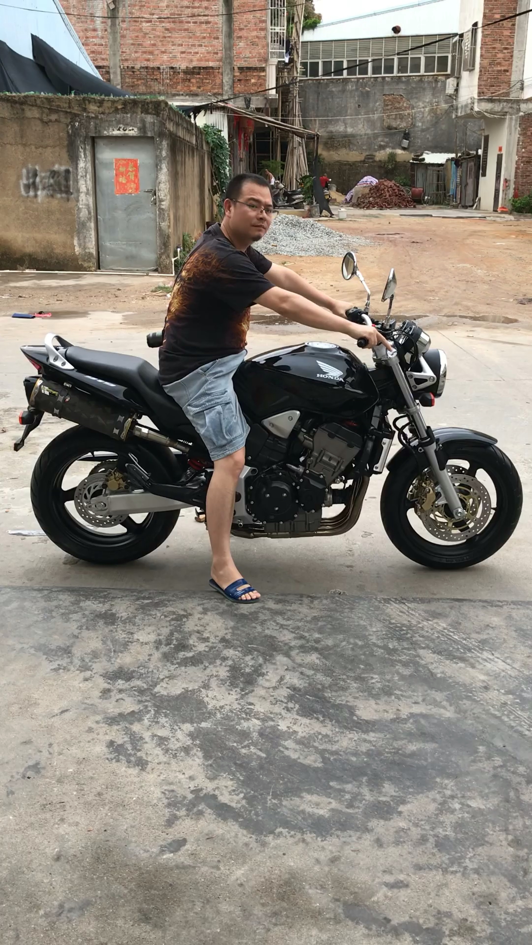 本田07款cb900919电喷水冷四缸919cc4合1-2出排气声浪