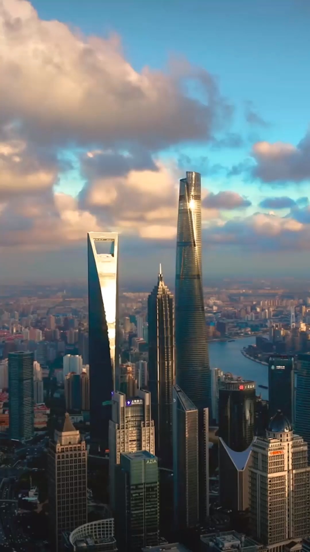 上海滩最高的陆家嘴三件套上海中心环球金融中心金茂大厦