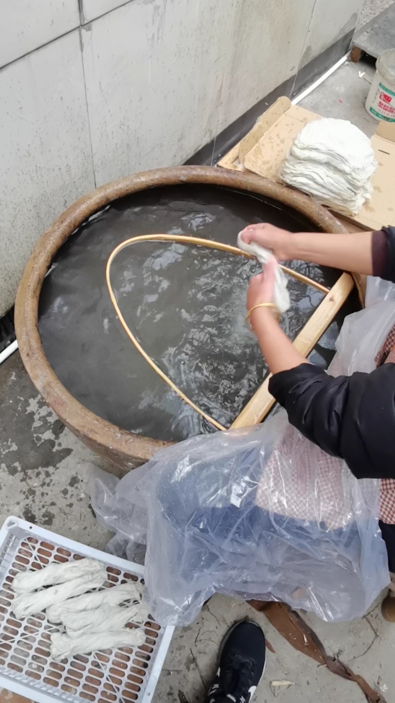 手工开棉