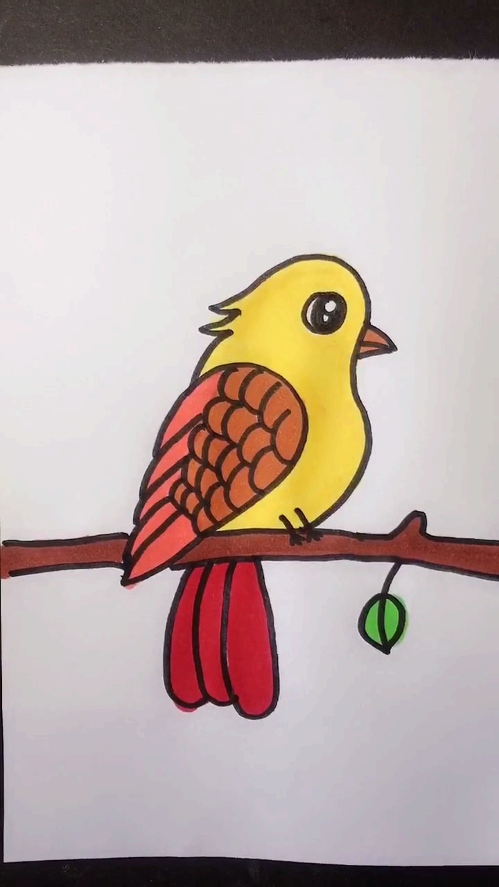 画画原来如此简单#2和5画小鸟