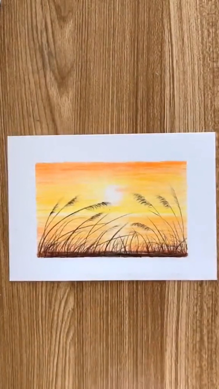 彩色铅笔画,就叫日出东方吧-度小视