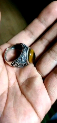 明亮的黑炭眼天眼戒指(精品蒙天珠)