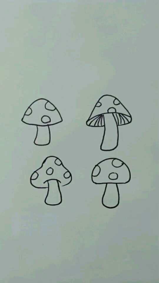 小蘑菇画法图片