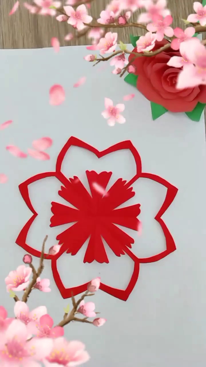 太阳花的剪纸简单方法图片