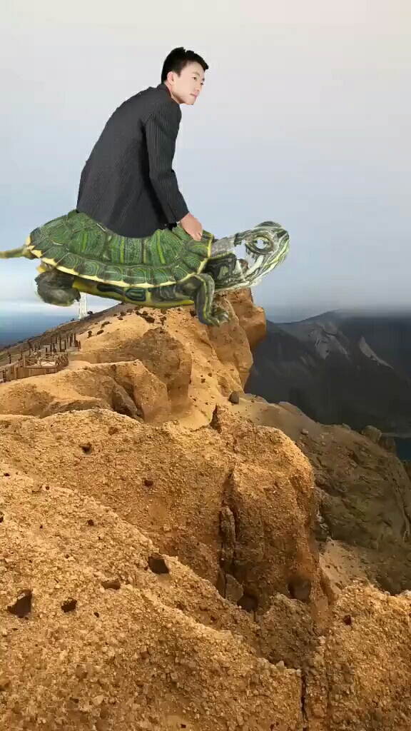 谁是段子王#骑着乌龟游长白山天池