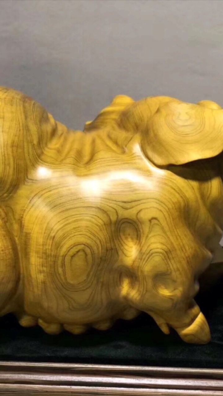 再不减肥就晚了#黄心楠木《富足一生》 寓意:足踏金元宝,富裕一生