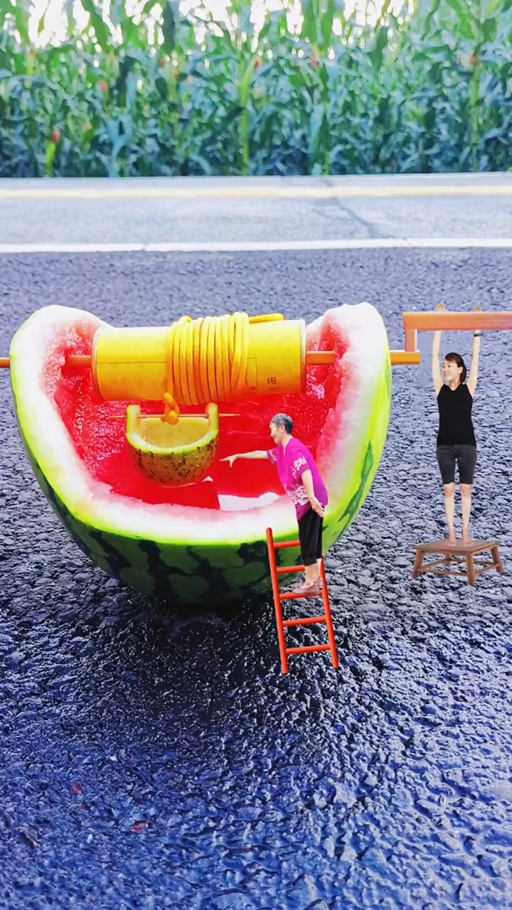 夏季西瓜宝,这么创意拍摄很有趣