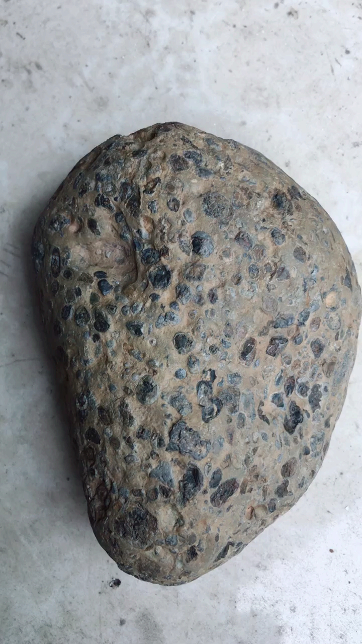 这颗上古球粒陨石重1斤2两!磁性弱含铁量百分之二十左右!陸家坝特产哦