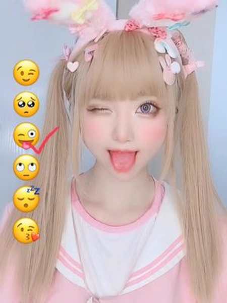 表情包 双马尾的小可爱 二次元emoji表情包模仿挑战!