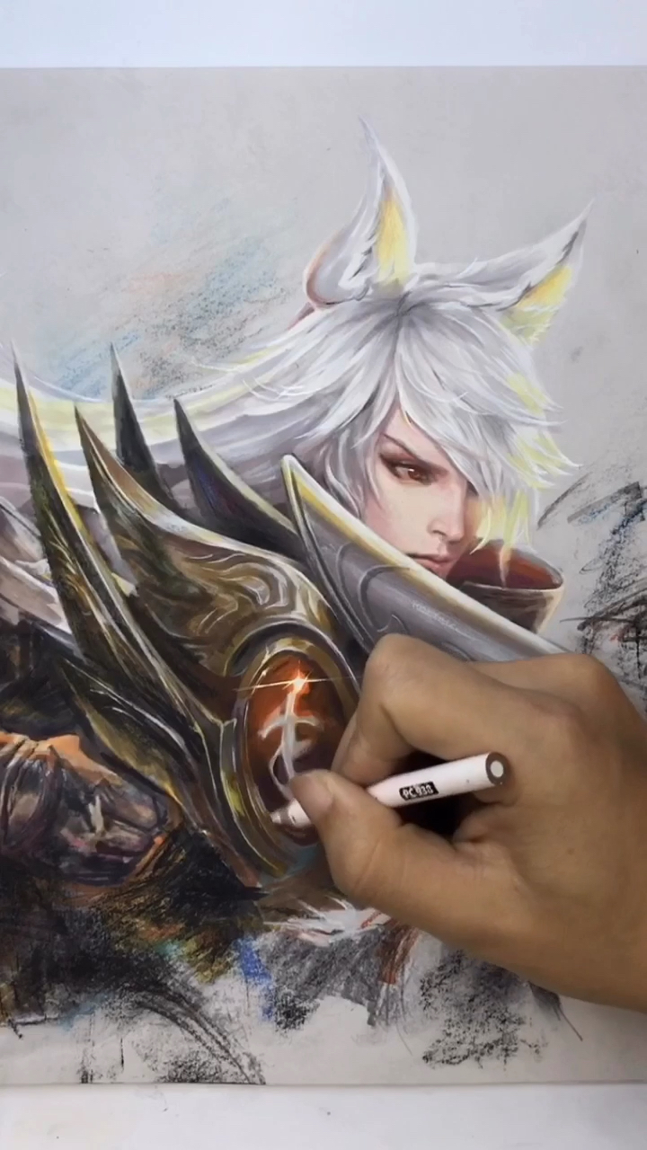 明星来电拜大年#这么帅长城还守不守?手绘百里守约朱雀志