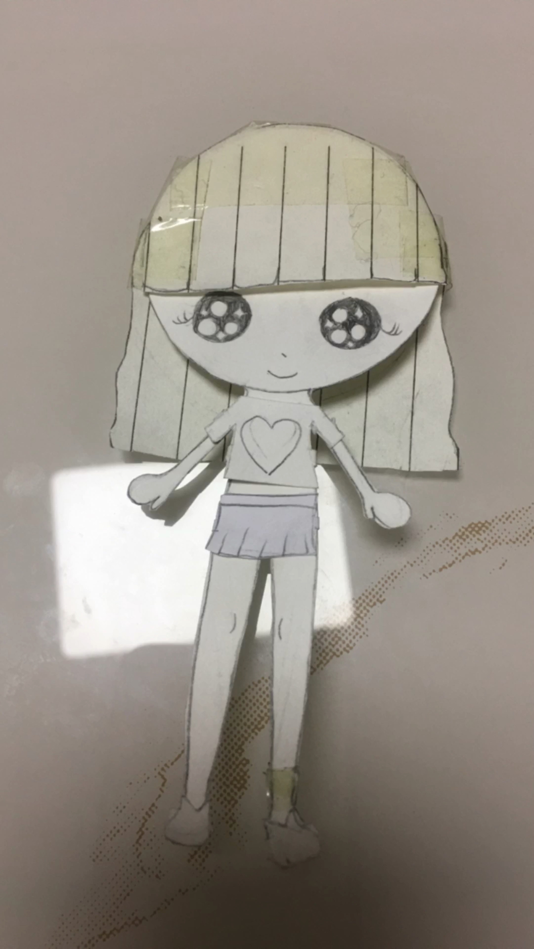 手工制作#女儿用纸做的变装娃娃-度小视