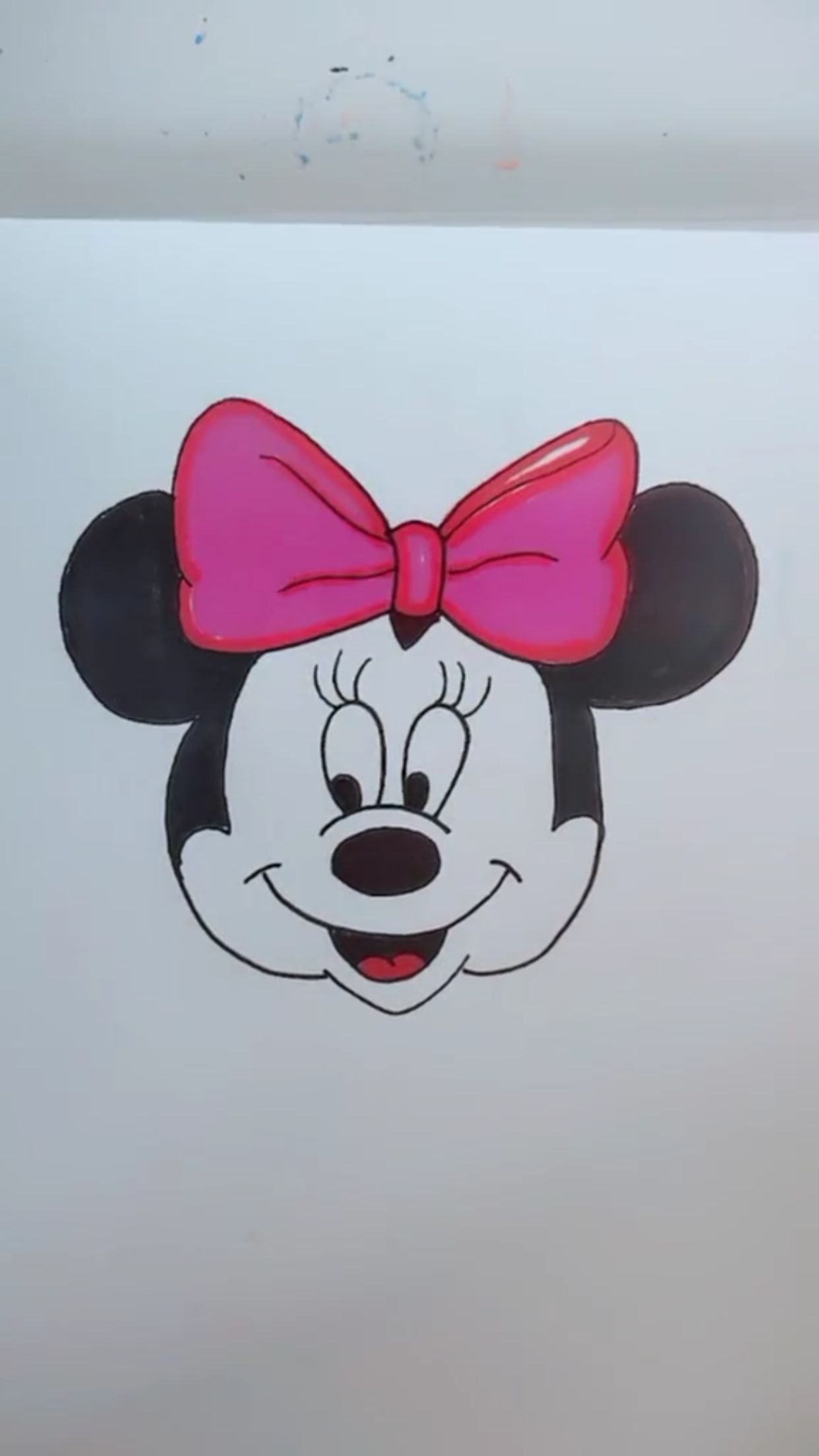 创意简笔画#可爱米奇娃娃头