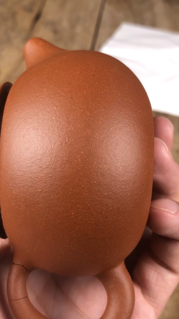 黄龙山小红泥,烧成品还是挺有质感的,就是黑星多一点.