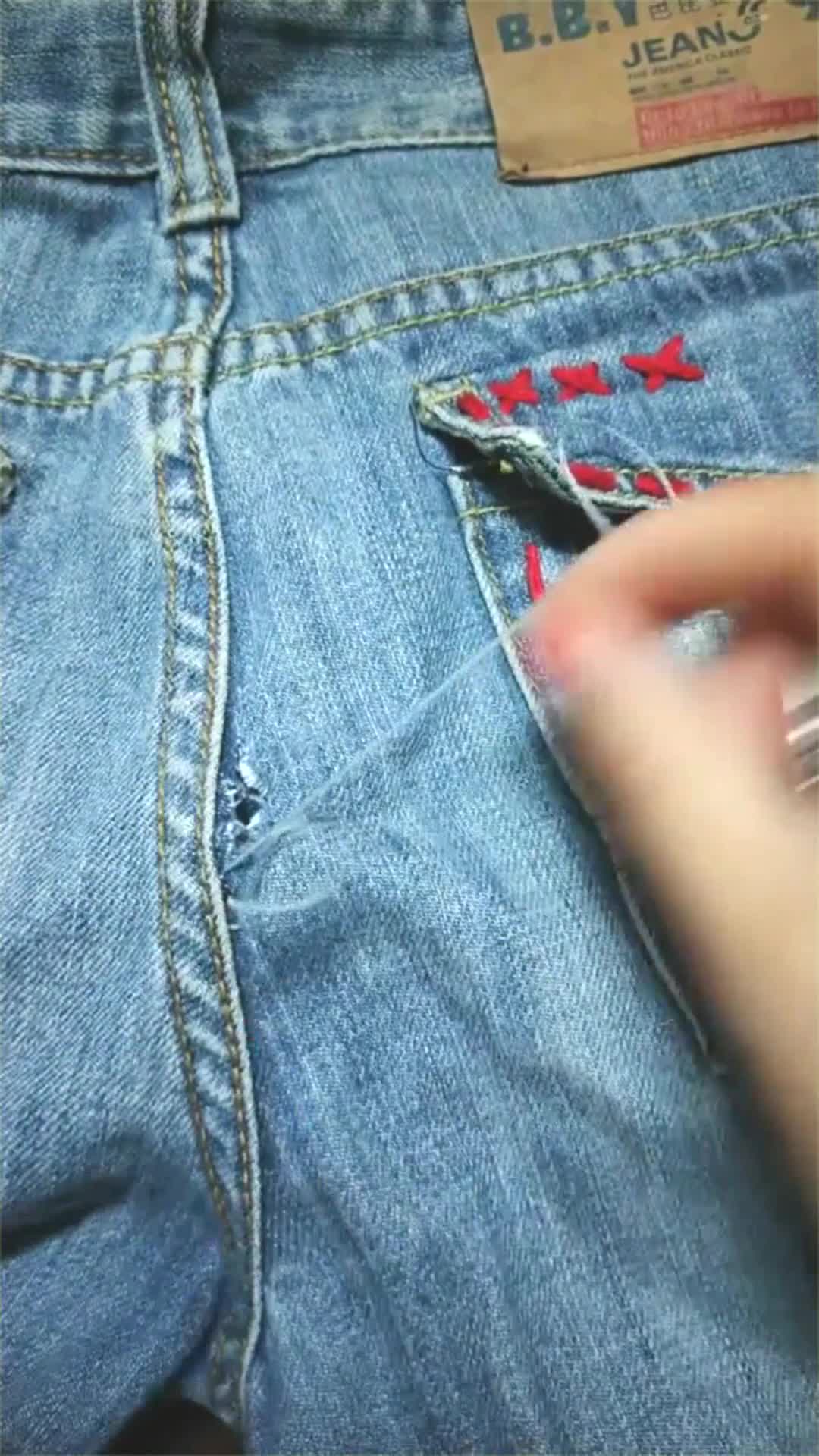 生活技巧裤子屁股后面有破洞可以这样补简单易学