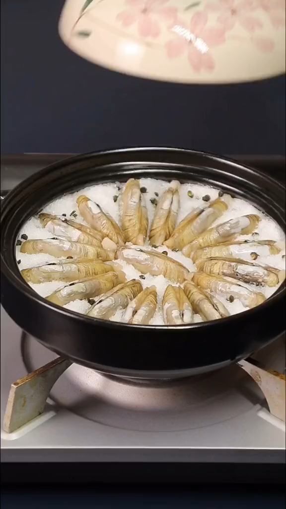 平价海鲜好物推荐#盐焗蛏子这看着也太有食欲了吧,05-度小视