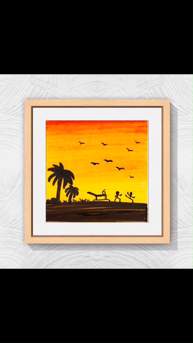 一看就会的渐变装饰画快来学吧,漂亮吗-度小视