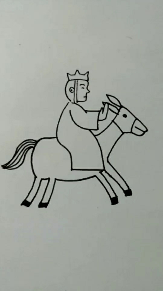 唐僧骑马画图片