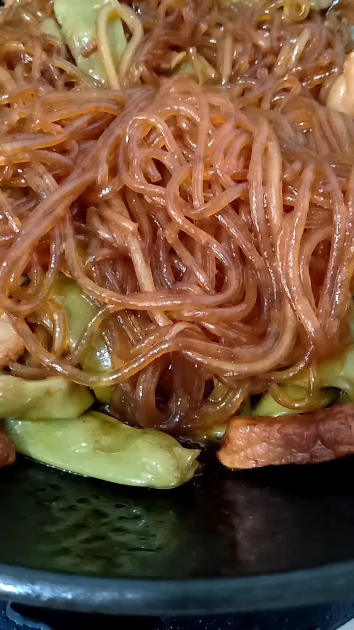 豆角炖粉条,开吃了