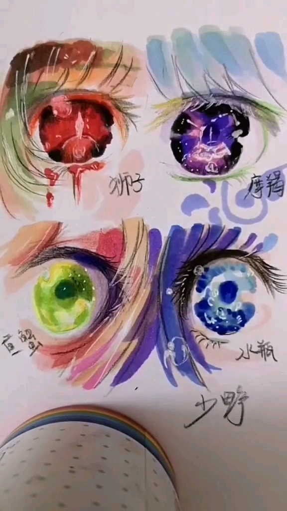星座眼睛.把你喜欢的星座写下来吧.