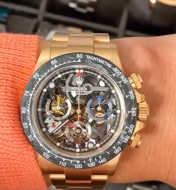 劳力士#极少数人知道的劳力士镂空机械表,这款迪通拿系列多功能计时