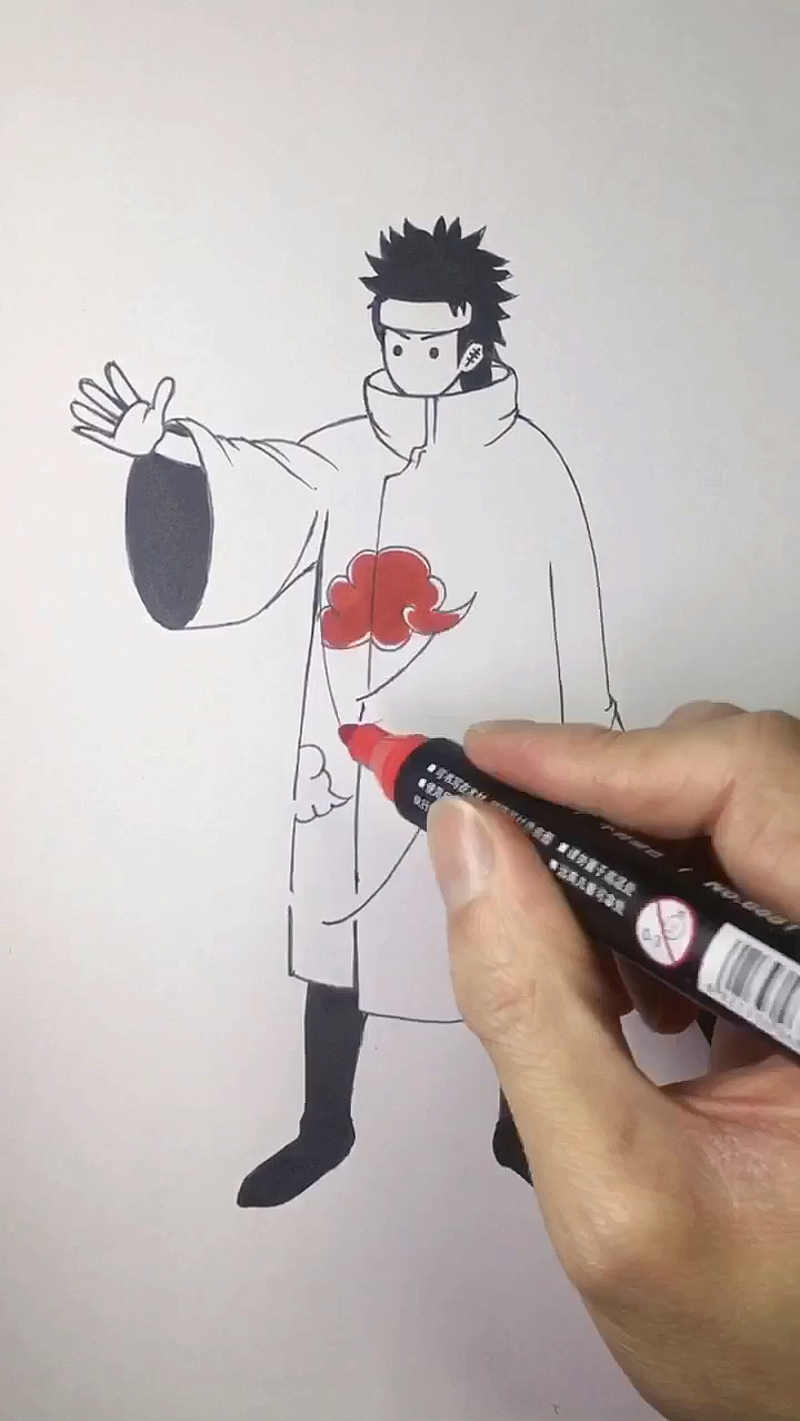 火影忍者简单线条也可以画佩恩