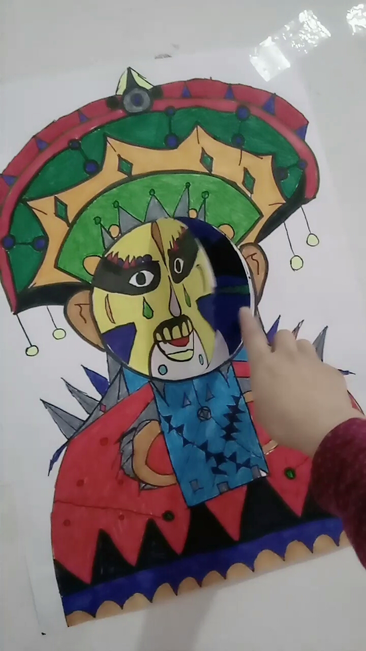 我儿子画的变脸