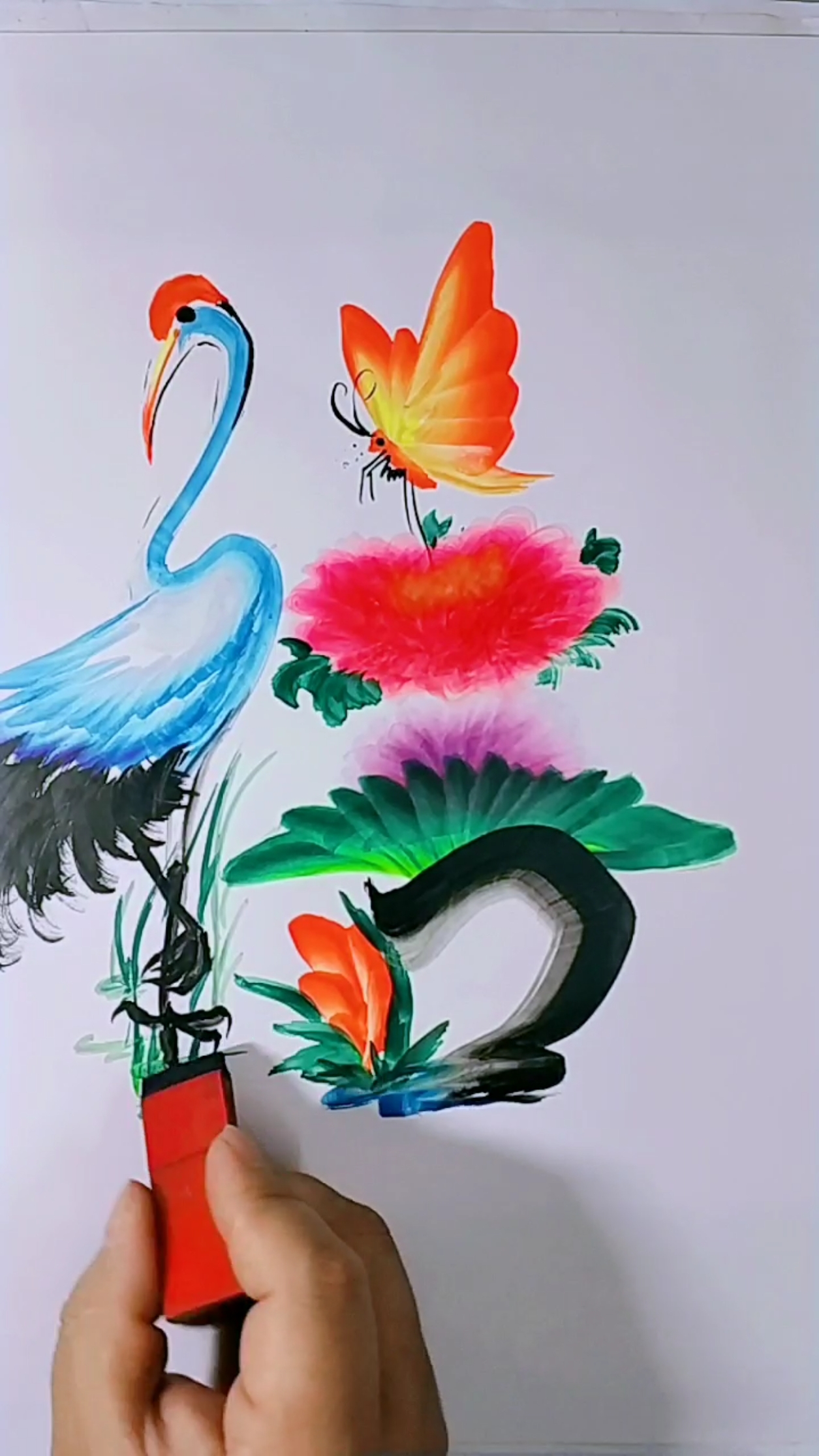 立秋#板笔书画,花鸟字 信字