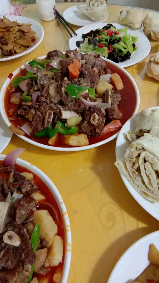 今晚吃大盘羊肉想吃的过来