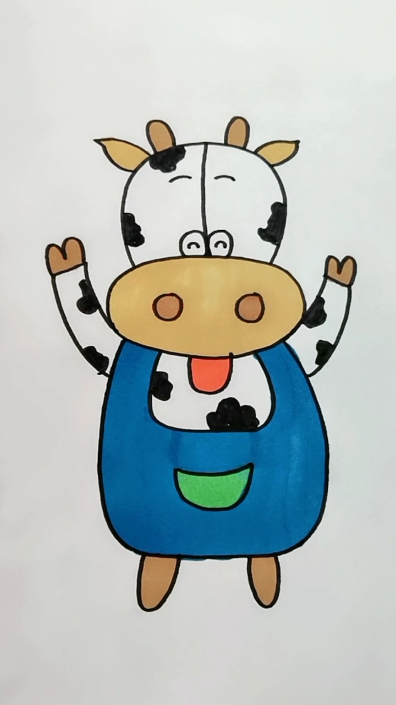 创意简笔画#小奶牛