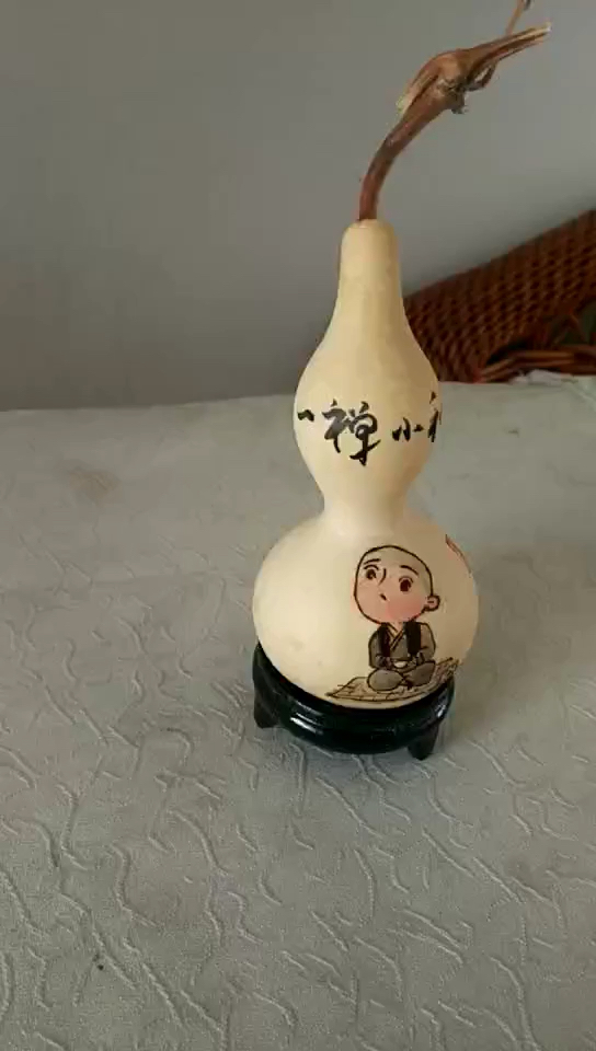 烙印手工葫芦小和尚