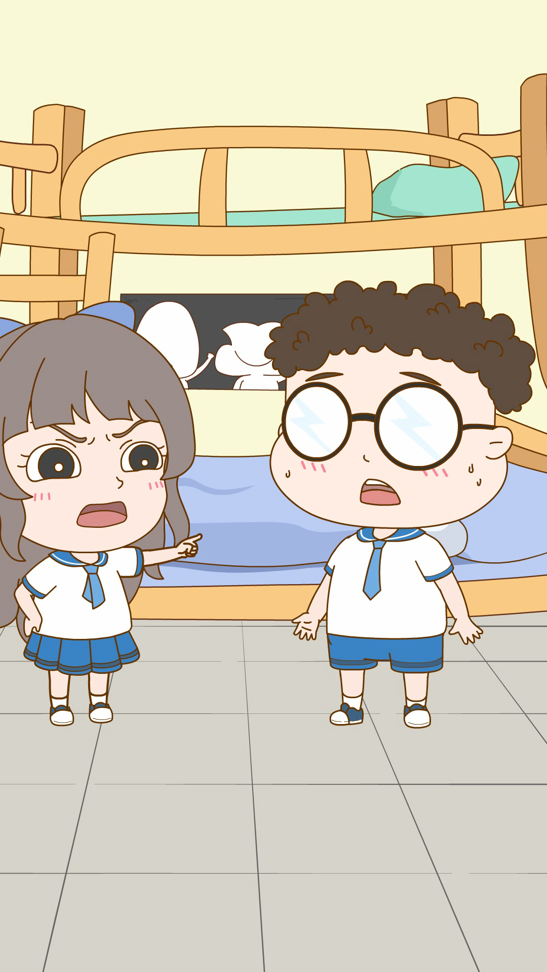 动漫寝室突击检查老师化身名侦探柯南