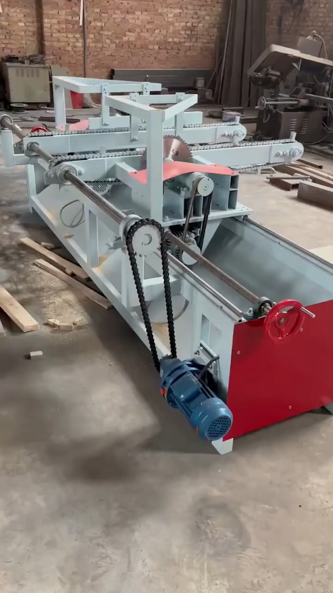 双端齐头锯木工机械截断锯多端齐头锯