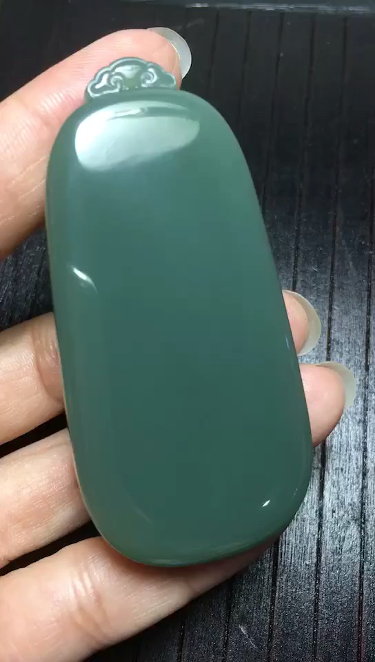 和田玉鸭蛋青平安牌