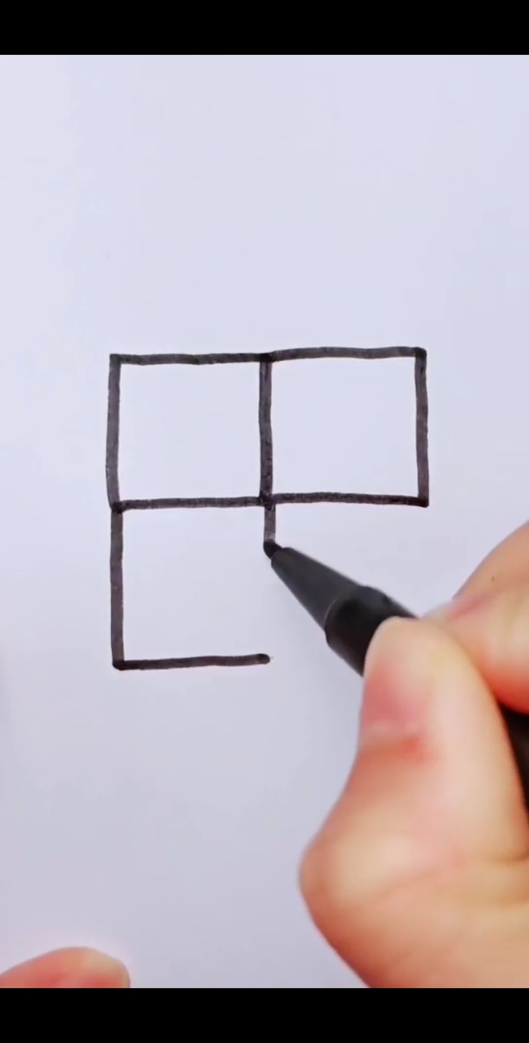 寻找最牛手艺人#用一笔画田字,我不会