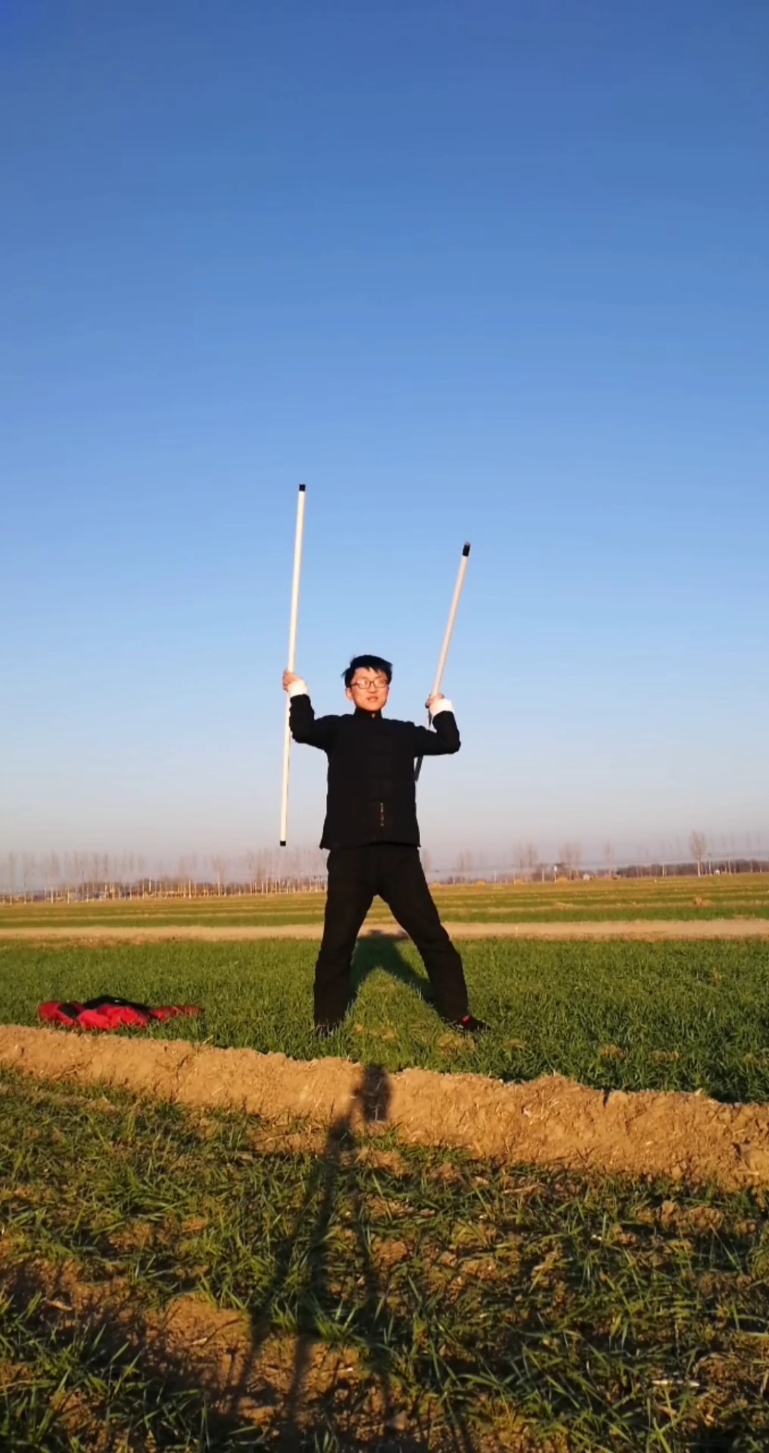 生命在于运动#双手棍花教学,一个方向,大致平行