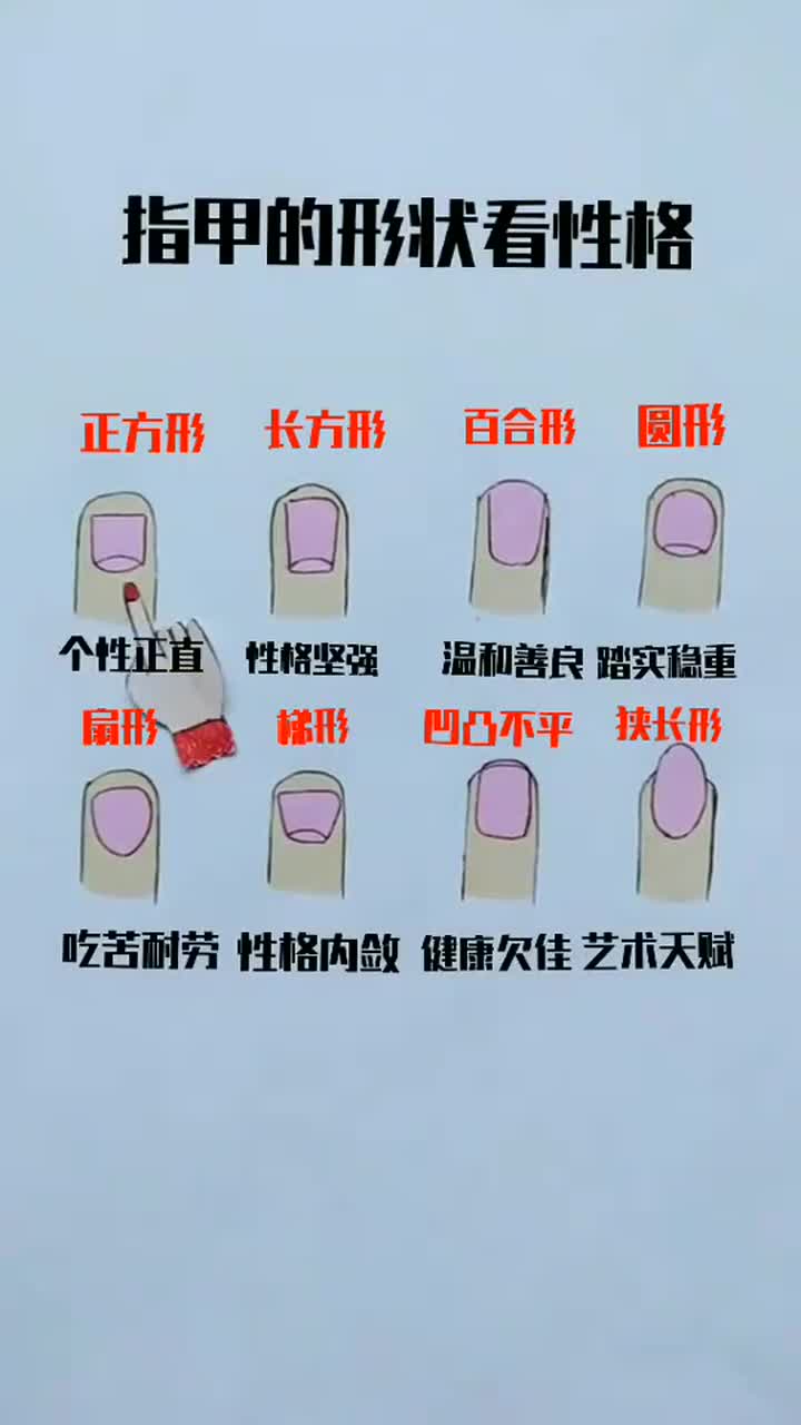 指甲形状看性格,据说超级准!